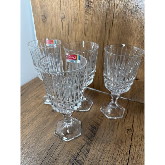 Heritage Clear by Fostoria Heavy Lead Crystal Ice Tea Glasses 7 1/8” Set Of 4 - Picture 1 of 4
